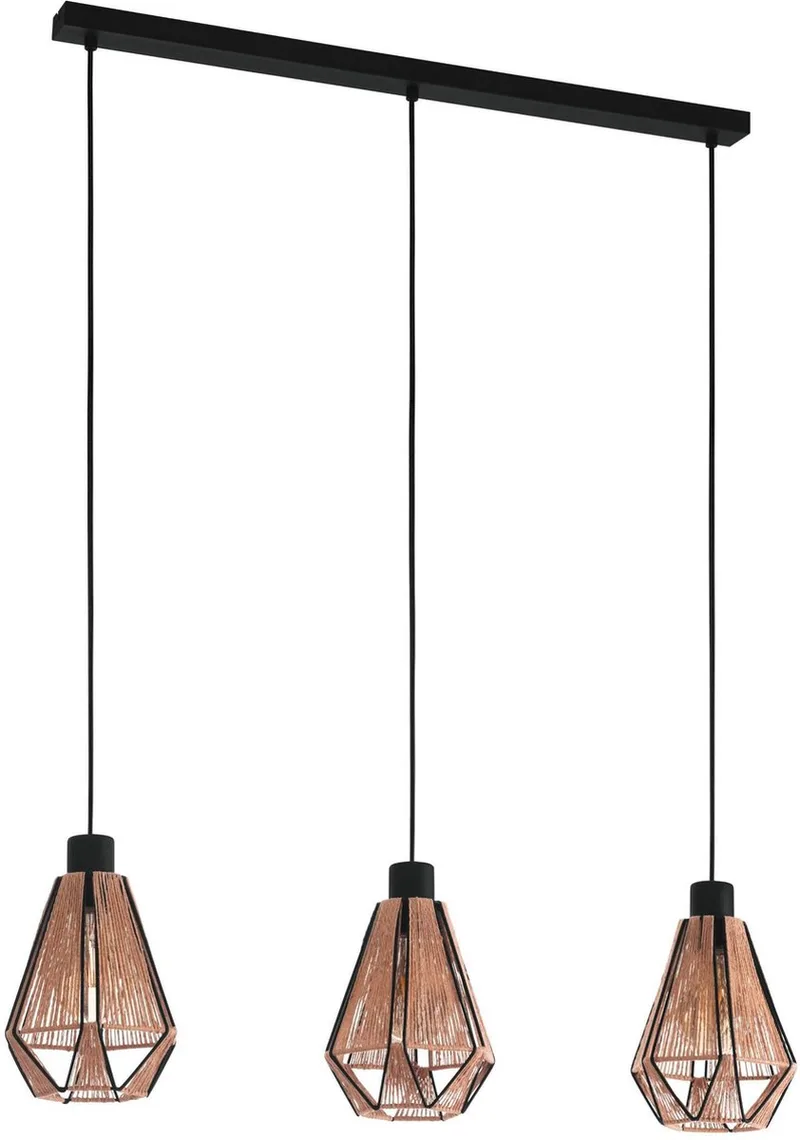 Adwickle Hanglamp - E27 - 87 cm - Zwart/Bruin från EGLO i Svart – produktbild