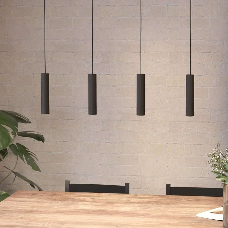 Almudaina LED hanglamp, lengte 84 cm, 4-lamps fra EGLO i Sort – produktbillede