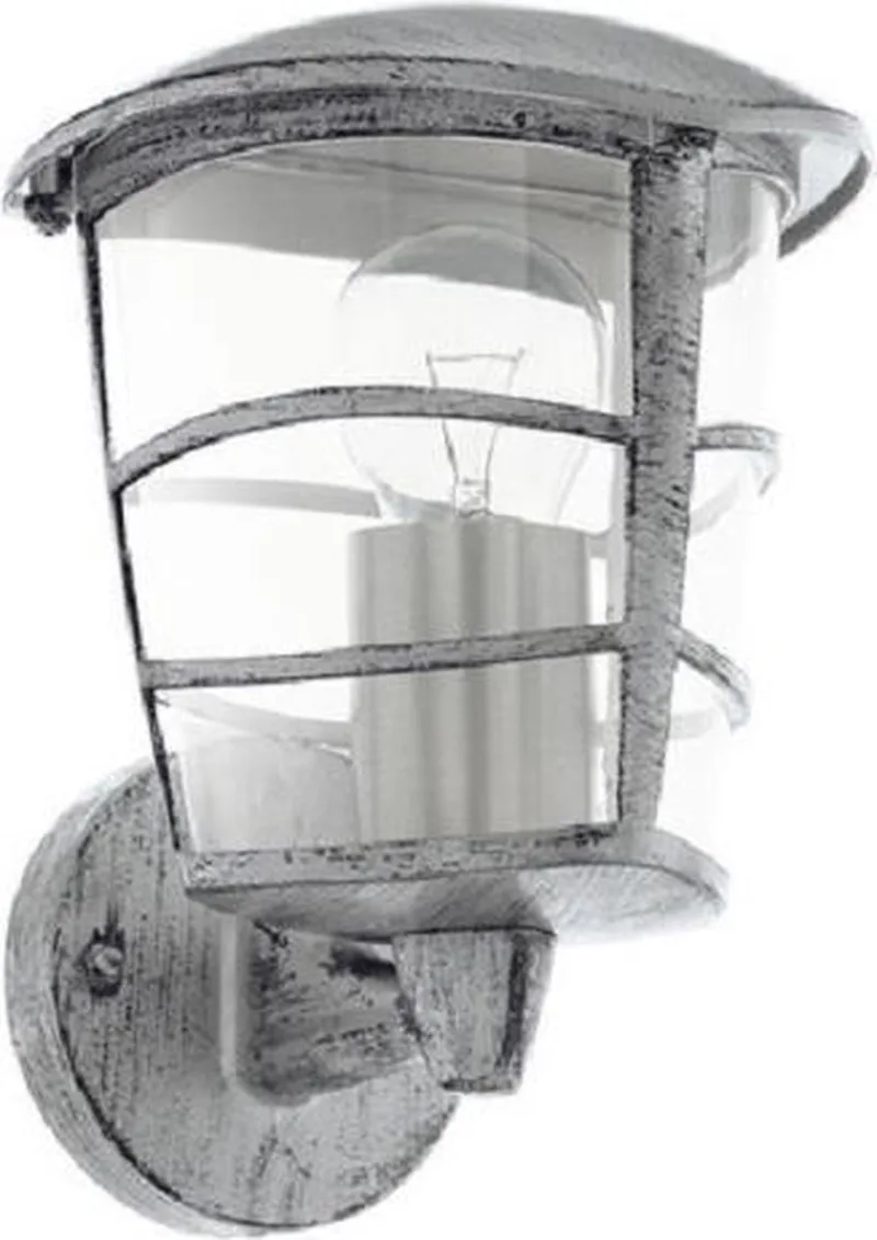 Aloria - Buitenverlichting - Wandlamp - 1 Lichts - Helder van EGLO in Antiek zilver – productfoto