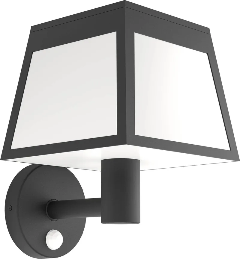 Altilia Solar Wandlamp Buiten - zonne-energie - LED - 20 cm - Zwart/Wit de EGLO en Noir – photo produit