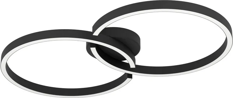 Amandolo Plafondlamp - LED - 67,5 cm - Zwart | Wit - Dimbaar från EGLO i Svart – produktbild