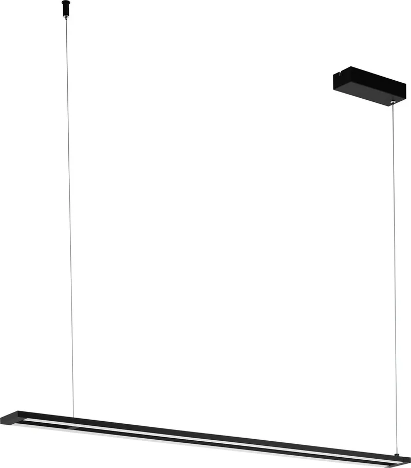 Amontillado Hanglamp - LED - 116 cm - Zwart/Wit - Dimbaar de EGLO en Noir – photo produit