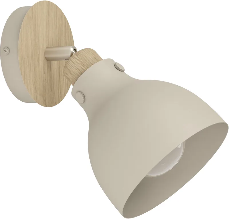 Arrecife Spot - E27 - 23,5 cm - Bruin | Beige - Staal från EGLO i Grijs:Zand – produktbild
