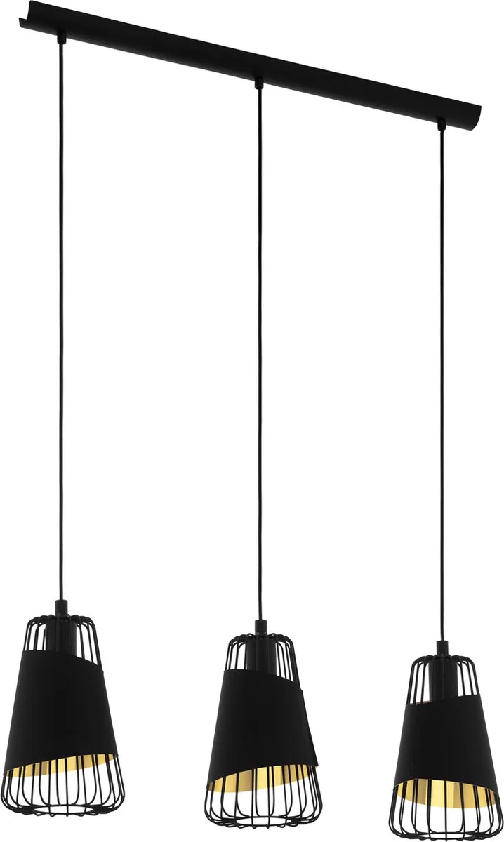 Austell Hanglamp - E27 - 76,5 cm - Zwart/Goud fra EGLO i Sort – produktbillede