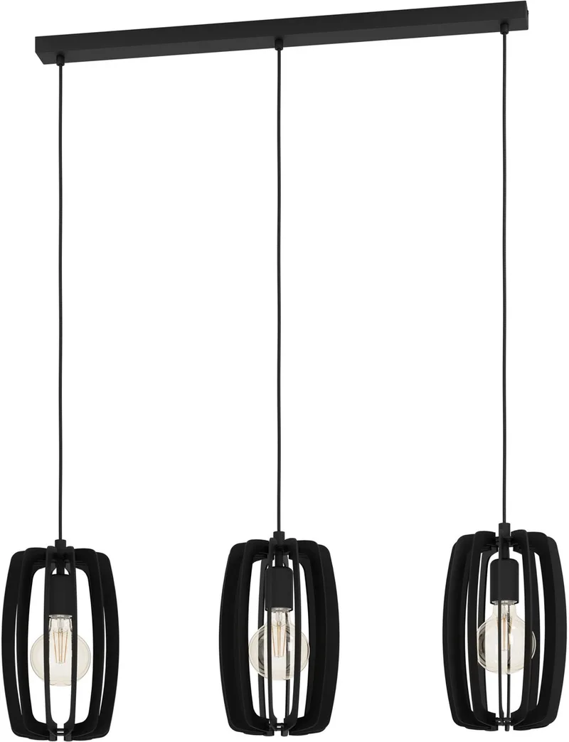 Bajazzara Hanglamp - E27 - 89 cm by EGLO in Black – product photo