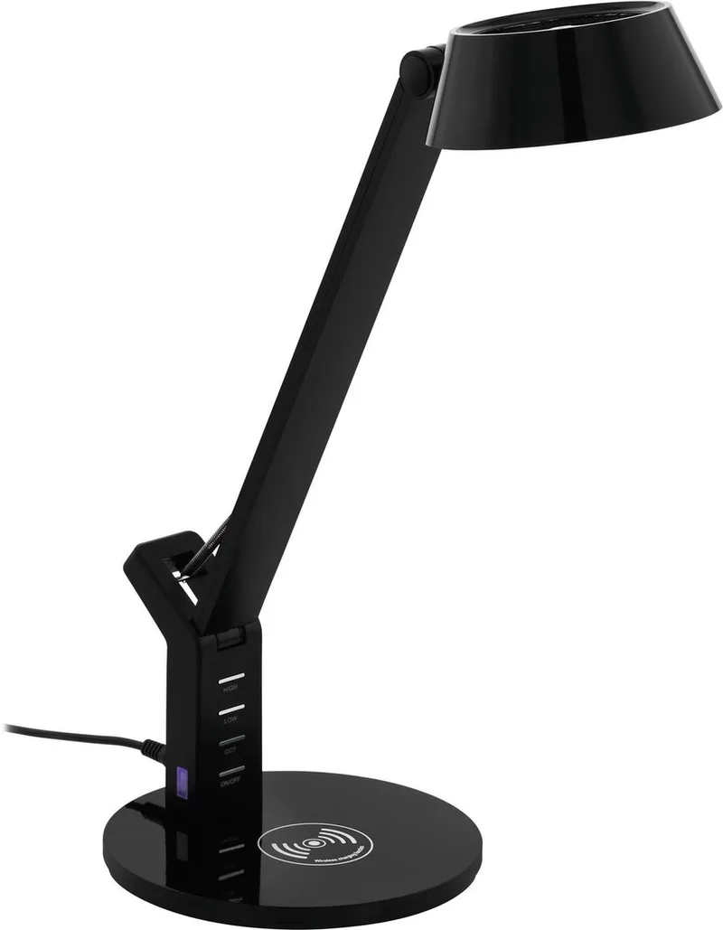 Banderalo Tafellamp - LED - Qi lader - 40,5 cm - Dimbaar de EGLO en Noir – photo produit