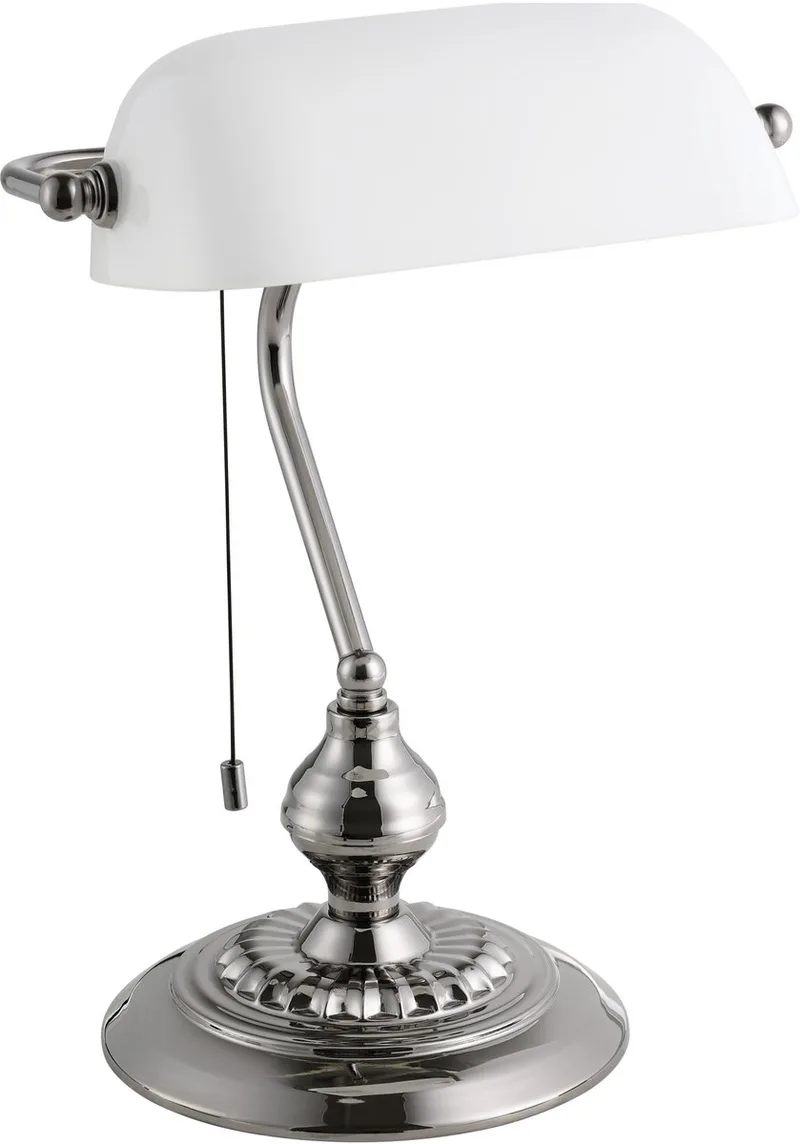 Banker Bureaulamp - Tafellamp - E27 - 39 cm - Grijs/Wit från EGLO i Grå – produktbild