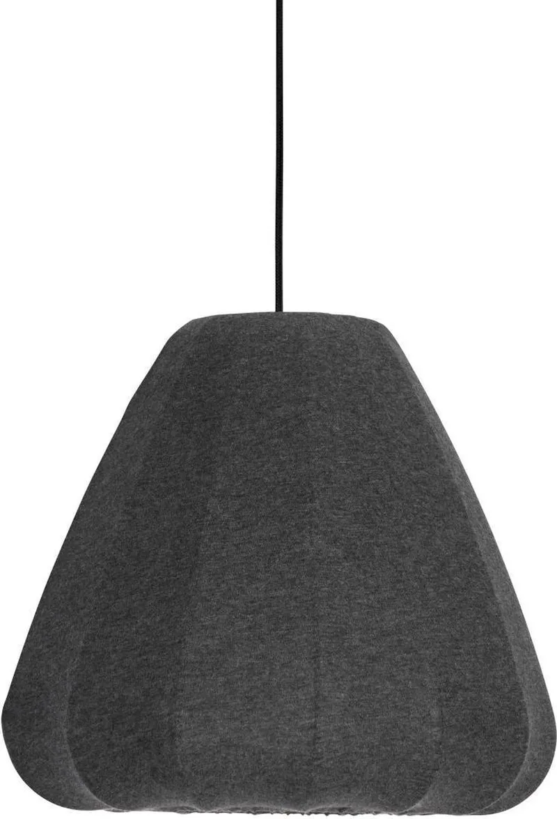 Barlaston Hanglamp - E27 - Ø 35 cm - Zwart | Grijs - uitwasbaar Textiel fra EGLO i Sort – produktbillede