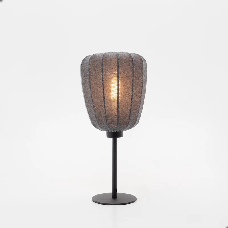 Barlaston Tafellamp - E27 - 39 cm - Zwart/Grijs - Textiel van EGLO in Zwart – productfoto