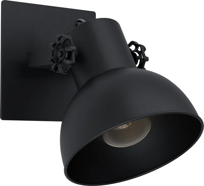 Barnstaple 1 Spot - E27 - 16 cm by EGLO in Black – product photo