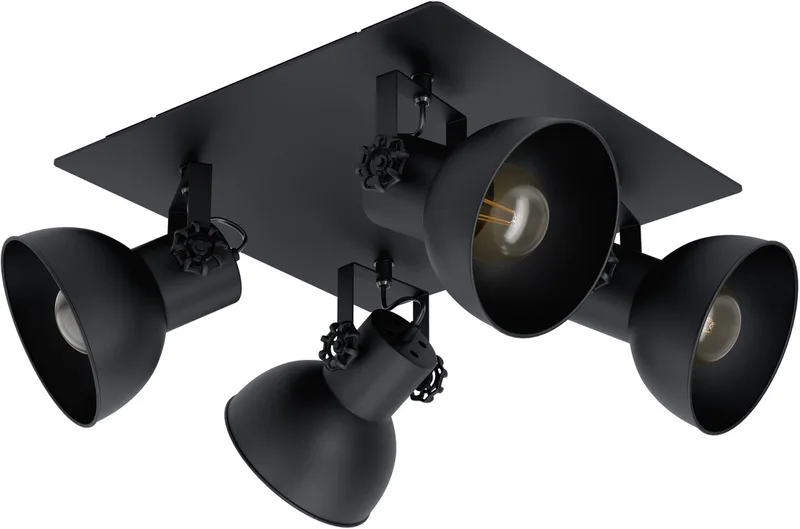 Barnstaple 1 Spot - E27 - 45 cm de EGLO en Noir – photo produit