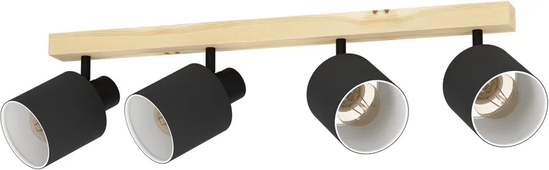 Batallas Opbouwspot - E27 - 63 cm - Zwart | Bruin de EGLO en Noir – photo produit