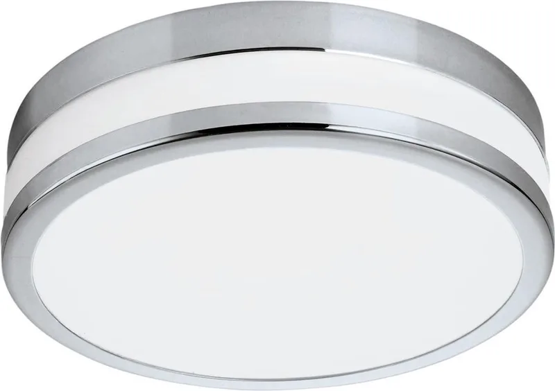 Batholino Led Palermo - Wand/Plafondlamp - 1 Lichts - Ø22,5 cm - Chroom - Gelakt de EGLO en Blanc – photo produit
