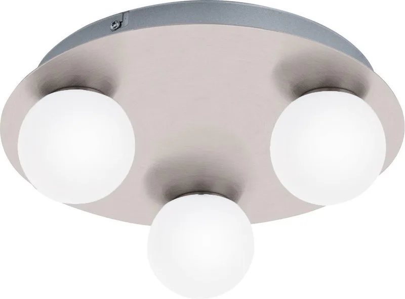 Batholino Mosiano - Wand/Plafondlamp - Ø290mm. - Wit de EGLO en Nikkel-Mat – photo produit