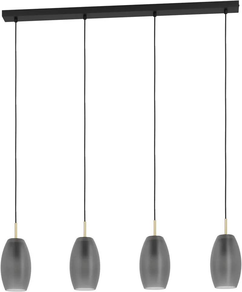 Batista Hanglamp - E27 - 94.5 cm - Zwart by EGLO in Black, Grey, Staal – product photo