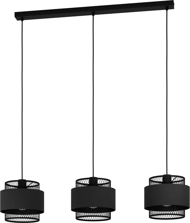 Bazely Hanglamp - E27 - 99 cm - industrieel fra EGLO i Sort – produktbillede