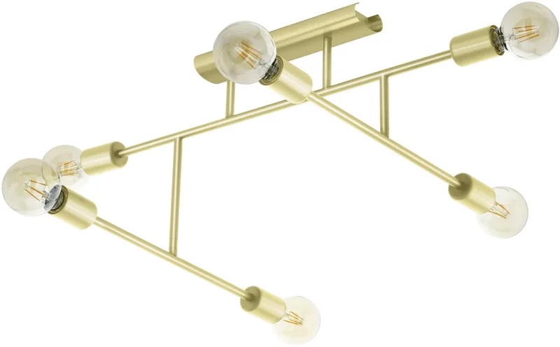 Belsiana 1 Plafondlamp - 6xE27 - 89 cm van EGLO in Goud – productfoto