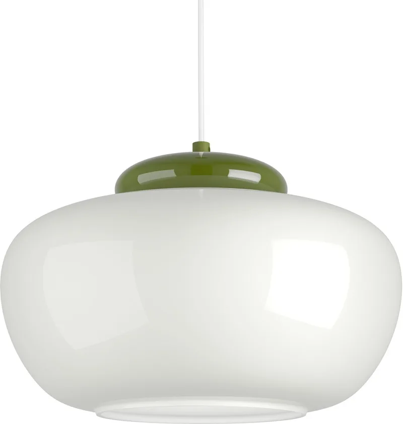 Berardelli Hanglamp - E27 - Ø 30 cm - Groen/Wit van EGLO in Groen – productfoto