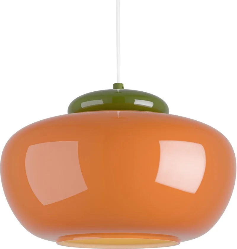 Berardelli Hanglamp - E27 - Ø 30 cm - Oranje/Groen by EGLO in Orange – product photo