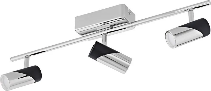Bernedo - Spot - 3 Lichts - Chroom, Zwart de EGLO en Chrome, Noir – photo produit