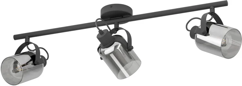 Berregas Spot - E27 - 77,5 cm - Zwart/Grijs de EGLO en Noir – photo produit