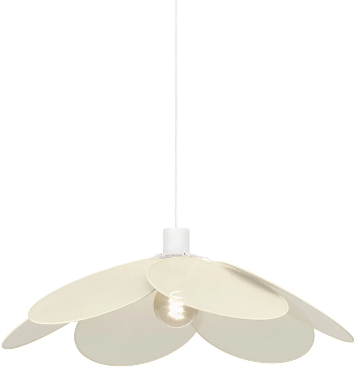 Binacua Hanglamp - E27 - Ø 60 cm - Wit/Beige de EGLO en Blanc – photo produit