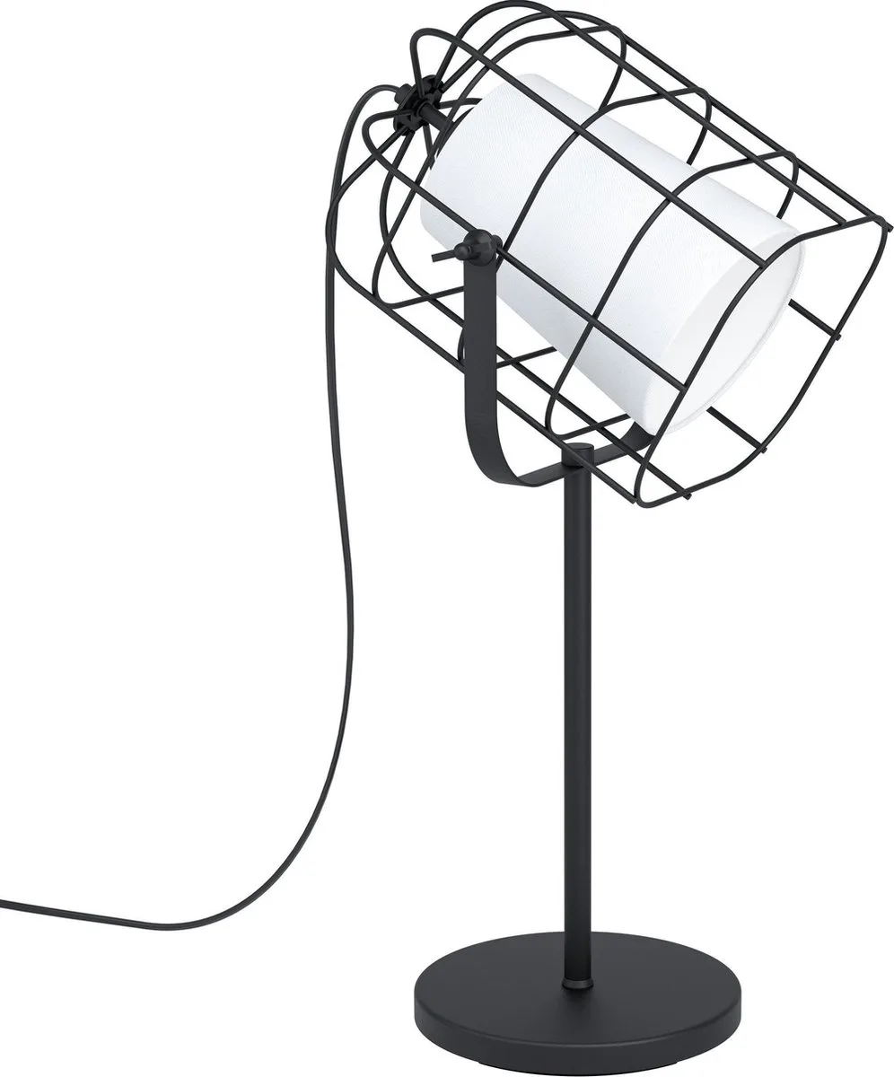 Bittams - Tafellamp - E27 - 57 cm - Zwart fra EGLO i Sort, Hvid – produktbillede