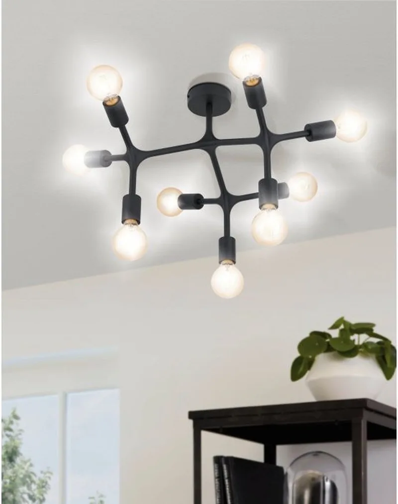 Bocadella 1 Plafondlamp - E27 - Ø 64 cm fra EGLO i Sort – produktbillede