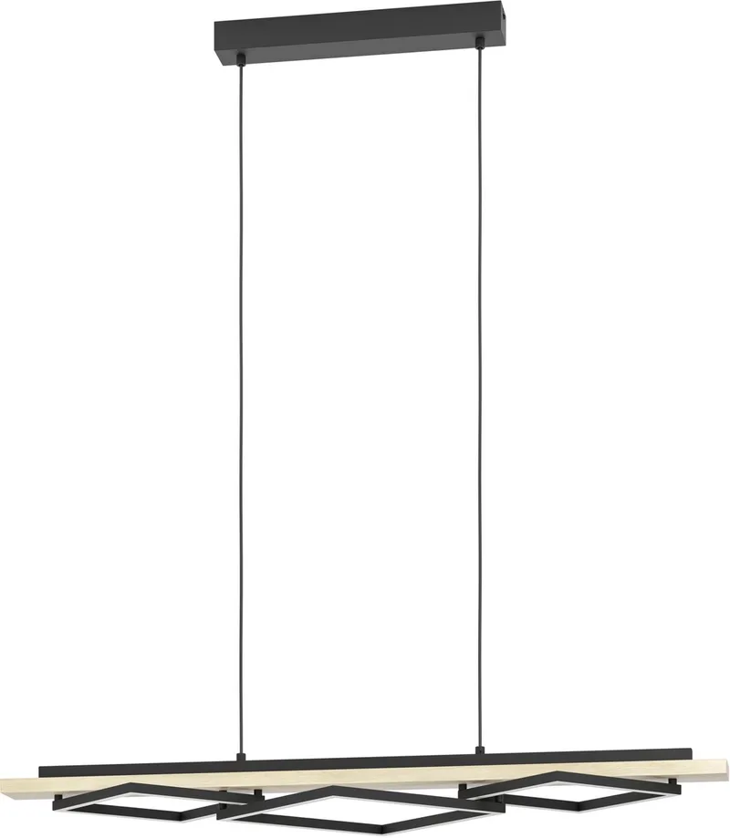 Boyal Hanglamp - LED - 101 cm - Zwart/Bruin/Wit - Dimbaar från EGLO i Brun – produktbild