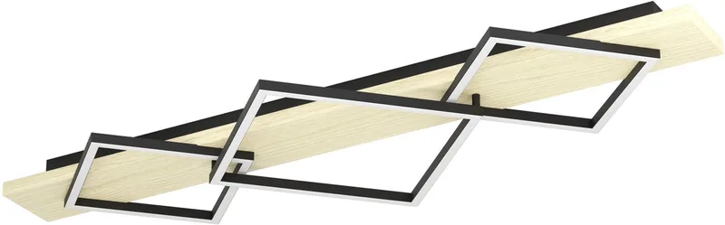 Boyal Plafondlamp - LED - 101 cm - Zwart/Bruin/Wit fra EGLO i Brun – produktbillede