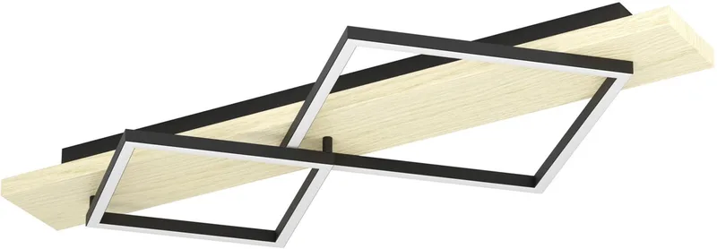 Boyal Plafondlamp - LED - 78 cm - Zwart/Bruin/Wit från EGLO i Brun – produktbild
