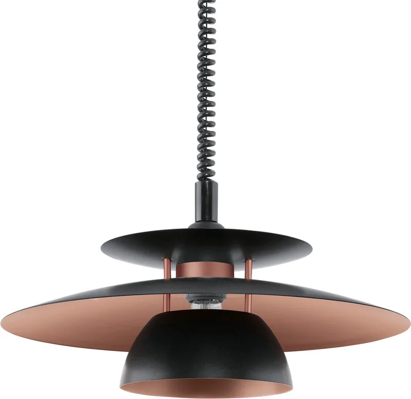 Brenda Hanglamp - E27 - Ø 43 cm - Zwart/Koper fra EGLO i Sort – produktbillede
