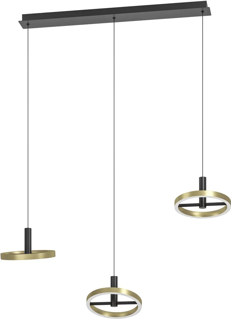 Brest Hanglamp - LED - 105 cm - Goud/Zwart - Dimbaar de EGLO en Noir – photo produit