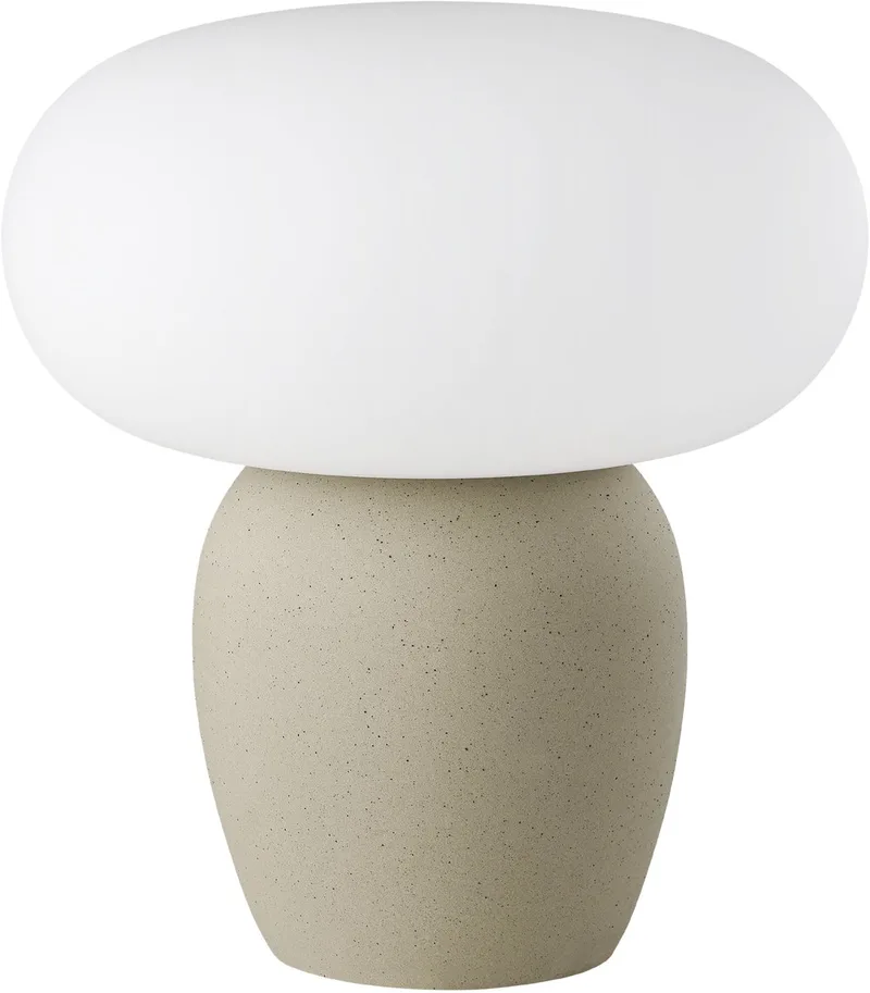 Cahuama Tafellamp - E27 - 30 cm - Lichtbruin | Wit de EGLO en Blanc – photo produit