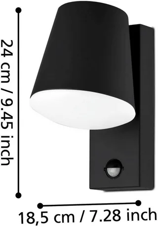 Caldiero Wandlamp Buiten - Beweginssensor - E27 - 24 cm - Antraciet/Wit de EGLO en Anthracite – photo produit 4 sur 4