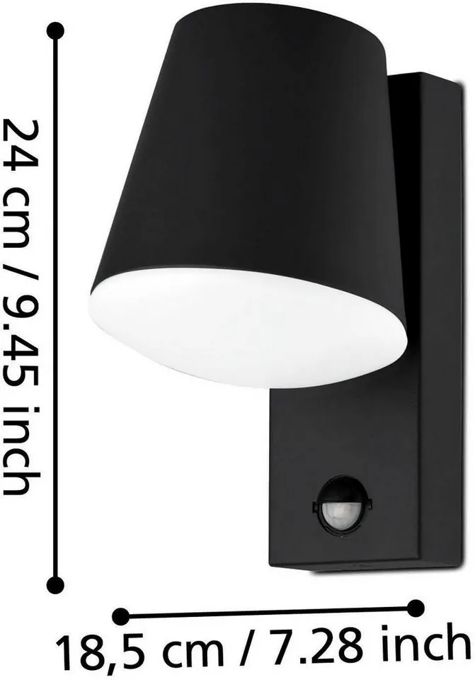 Caldiero Wandlamp Buiten - Beweginssensor - E27 - 24 cm - Antraciet/Wit de EGLO en Anthracite – photo produit 4 sur 4