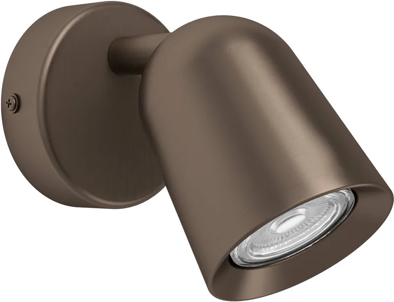 Camaldoli Spot - GU10 - 8.5 cm - Kantelbaar de EGLO en Donker Brons – photo produit