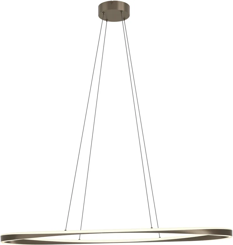 Camerota Hanglamp - 111 cm - Donker Brons/Wit - Instelbaar wit licht - Dimbaar van EGLO in Donker Brons – productfoto