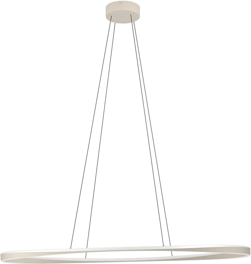 Camerota Hanglamp - 111 cm - Zandkleur/Beige/Wit - Instelbaar wit licht - Dimbaar by EGLO in Zandkleur – product photo