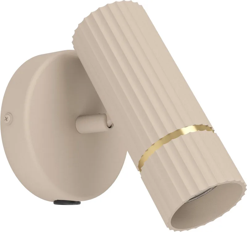 Caminia Wandlamp - GU10 - 15,5 cm - Zandkleur/Beige/Goud fra EGLO i Zandkleur – produktbillede