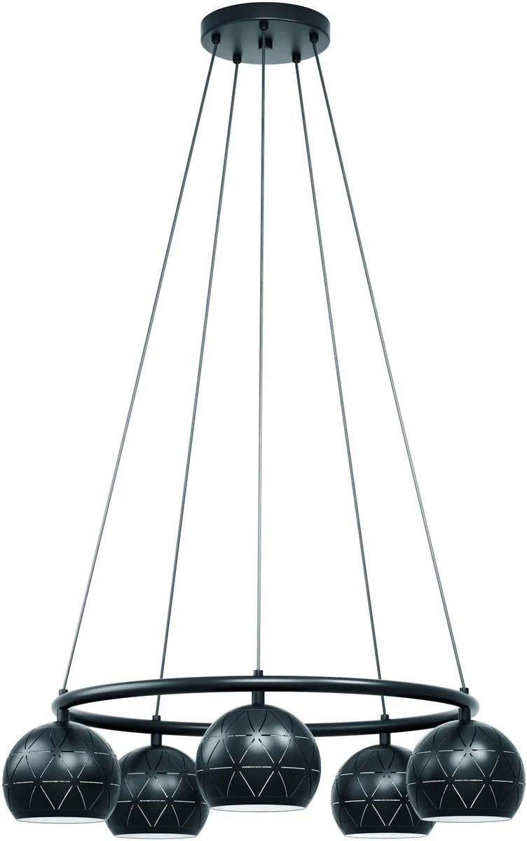 Cantallops Hanglamp - E14 - Staal van EGLO in Zwart – productfoto