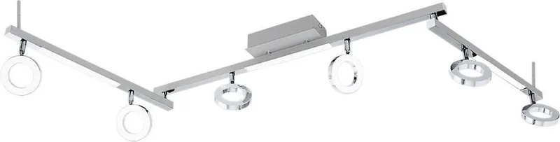 Cardillio 1 - Spot - 9 Lichts - Aluminium, Chroom - Gesatineerd från EGLO i Aluminium, Krom – produktbild