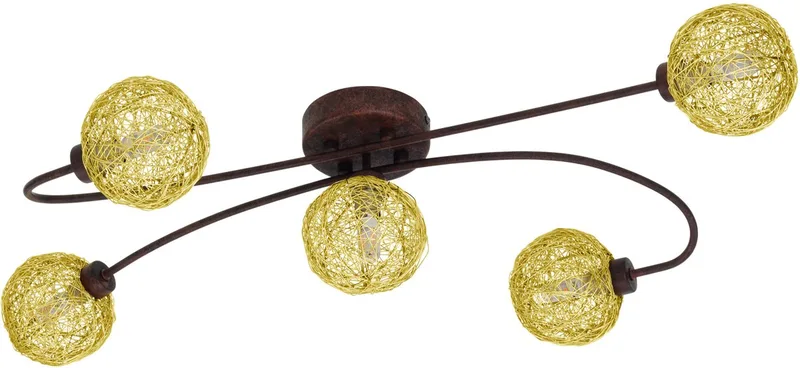 Caris 1 Plafondlamp - G9 - Staal | Aluminium - Goud | Roest från EGLO i Aluminium, Guld – produktbild