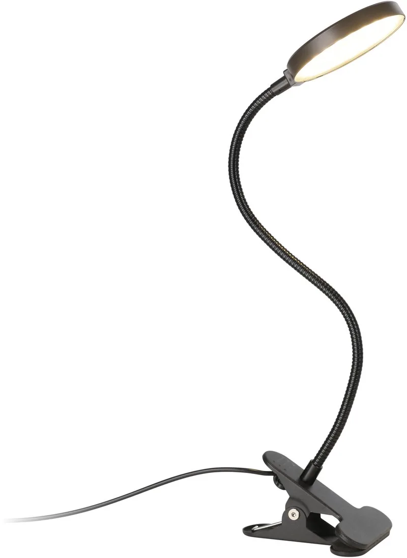 Casetto Klemspot - Bureaulamp - Klemlamp - Leeslamp - LED - 49,2 cm fra EGLO i Sort – produktbillede