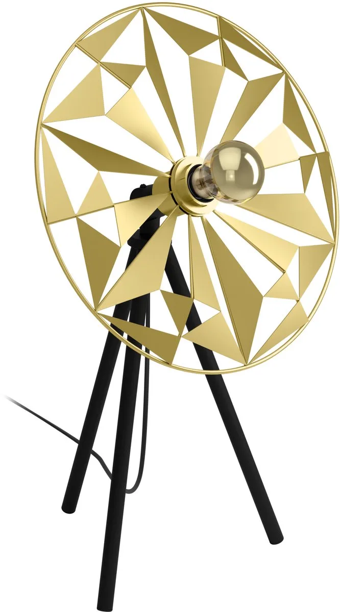 Bordslampa Castanuelo, svart/guld från EGLO i Svart, Guld – produktbild