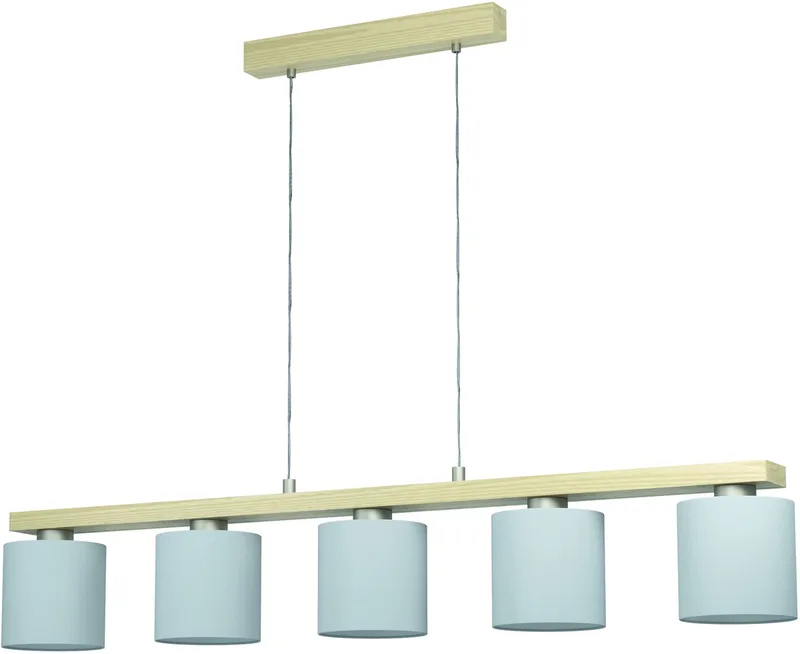 Castralvo Hanglamp - 5 lichts - E27 - Nikkel Mat - Bruin fra EGLO i Nikkel-mat, Brun – produktbillede