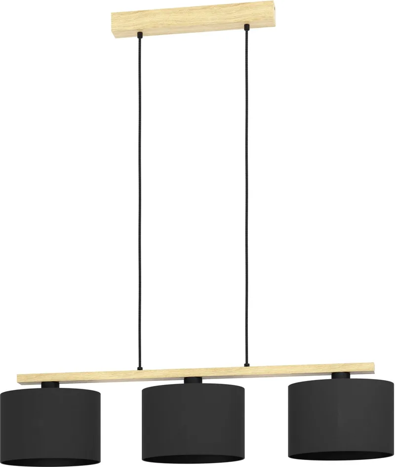 Castralvo Hanglamp - E27 - 97,5 cm - Bruin | Zwart by EGLO in Black – product photo
