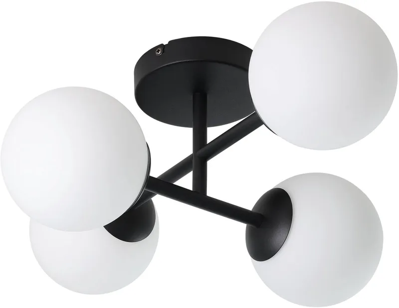 loftlampe CASTROVIDO sort 48 cm 4 lyskilder IP44 G9-LED fra EGLO i Sort – produktbillede
