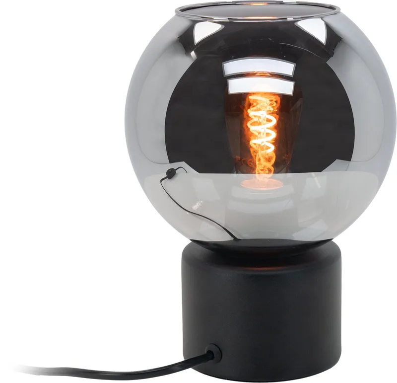 Centara Tafellamp - E27 - Ø 16.5 cm - Zwart/Smoke Glas de EGLO en Noir – photo produit