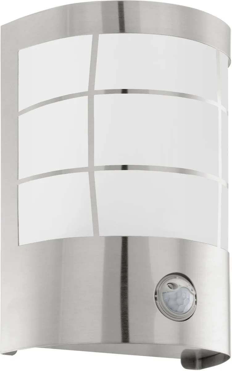 Cerno 1 Wandlamp buiten - E27 - RVS | Glas - Wit | RVS by EGLO in White – product photo